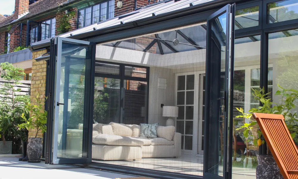 patio doors with fly screens