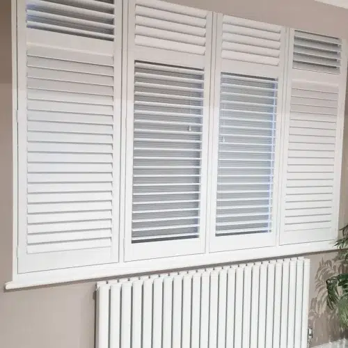Blackout shutters on sash windows