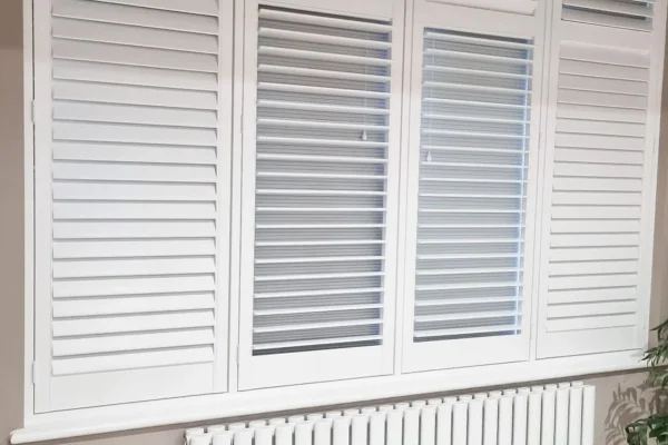 Blackout shutters on sash windows