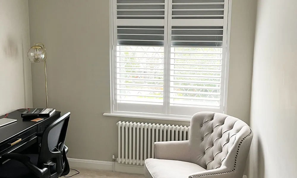 benefits of blackout shutters in home office