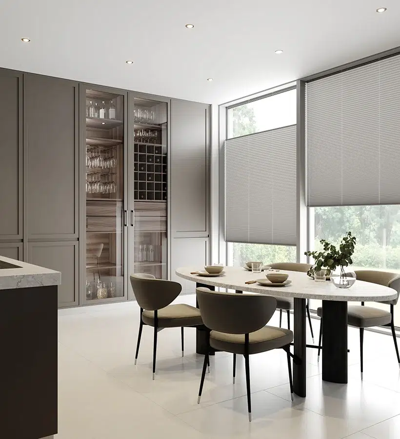 Blinds in Bromley home in a kitchen