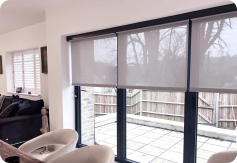 Stylish room with blinds