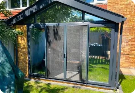 Fly screen on a window