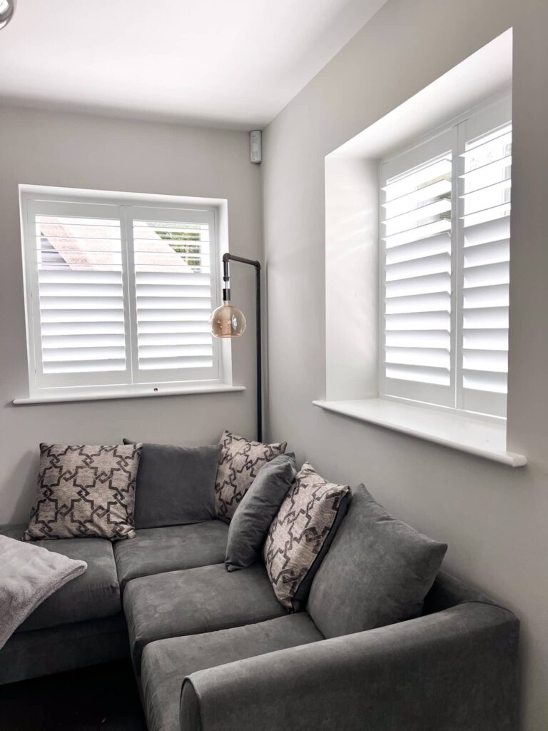 White shutters living room