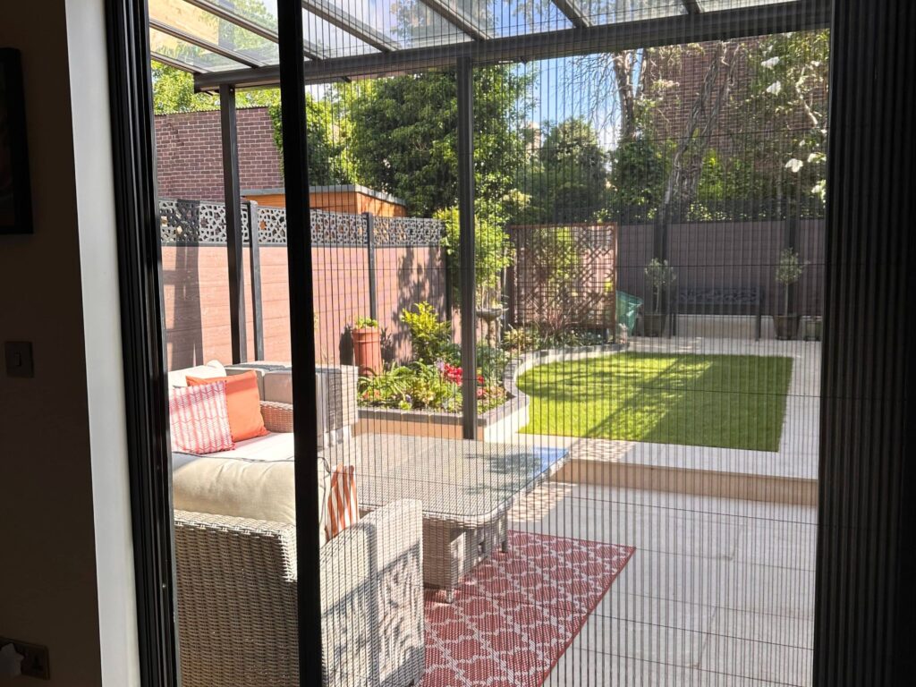 Patio door fly screens