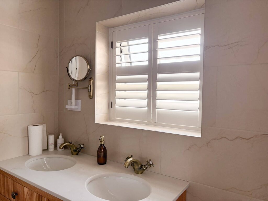 bathroom full height shutters