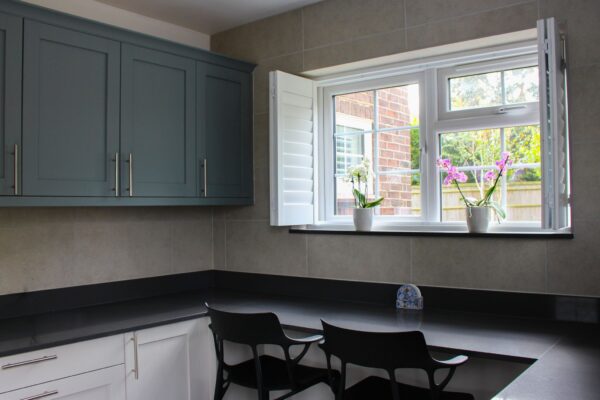 Bifold uk made shutters for kitchen