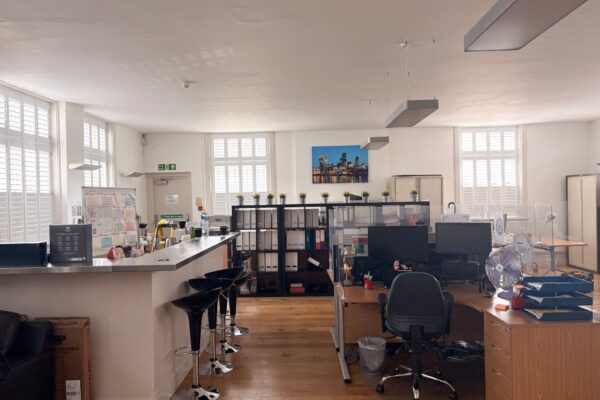 UK made shutters in office windows