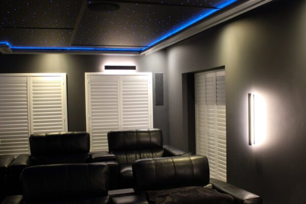 blackout shutters in cinema room