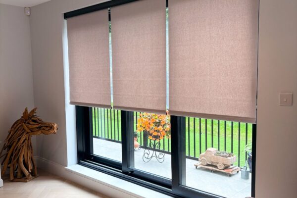 living room electric blinds